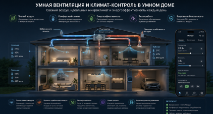 Умная вентиляция и климат-контроль в системе умный дом